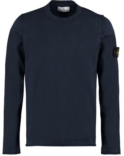 Stone Island Long Sleeve Crew-neck Sweater - Blue