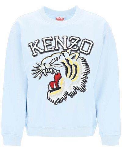 KENZO Tiger Varsity Crew Neck Sweatshirt - Blue