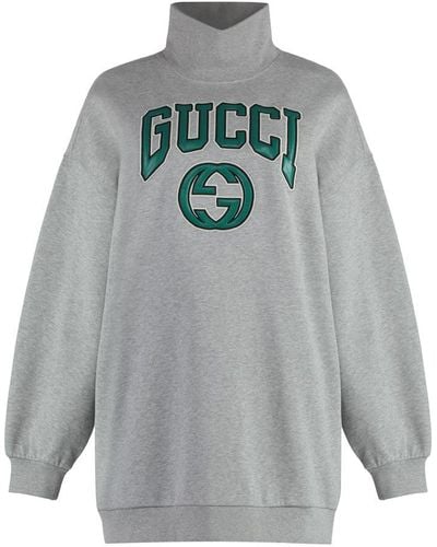 Gucci Jersey Sweatshirt With Embroidery - Gray