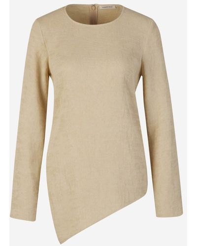 By Malene Birger Asymmetrical Siimone Blouse - Natural