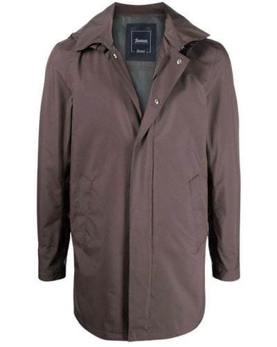 Herno Carcoat Gore With Detachable Hood - Brown