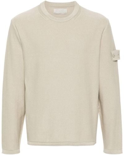 Stone Island Cotton And Cashmere Blend Sweater - White