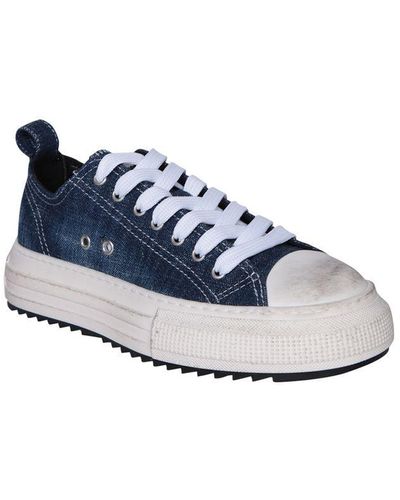 DSquared² Platform-sole Low-top Sneakers - Blue