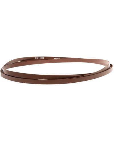 Aspesi Double Brown Leather Belt