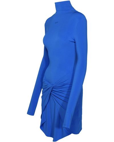 Off-White c/o Virgil Abloh Curved Hem Dress - Blue