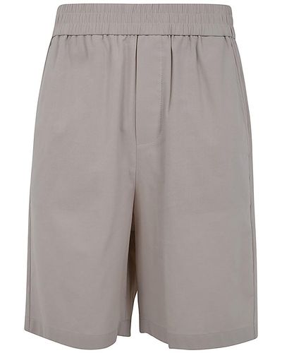 Ami Paris Elasticated Waist Bermuda Shorts - Grey