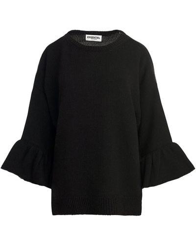 Essentiel Antwerp Cienfuegos Black Crewneck Sweater