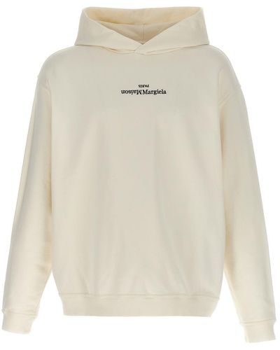 Maison Margiela Logo Hoodie Sweatshirt - White