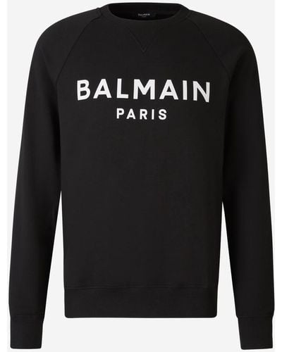 Balmain Cotton Logo Sweatshirt - Black