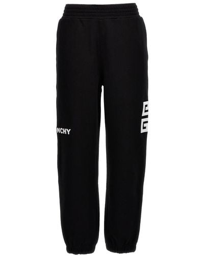 Givenchy Flocked Logo Sweatpants Pants - Black