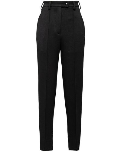 Prada High-waist Skinny-cut Trousers - Black