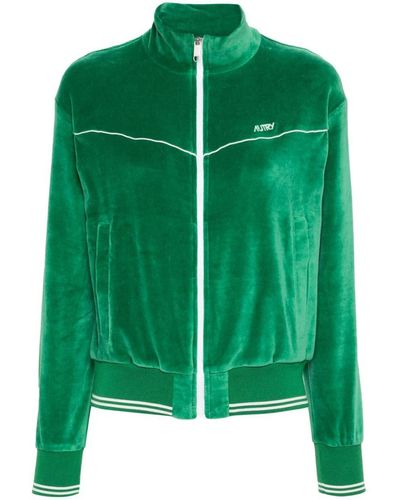 Autry Chenille Zip-Up Sweatshirt - Green