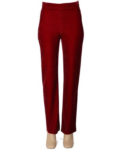 Boutique Moschino Panné Velvet Trousers - Red