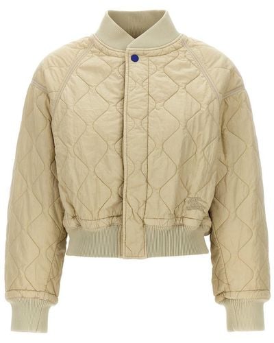 Burberry Quilted Bomber Jacket Casual Jackets, Parka - Natural