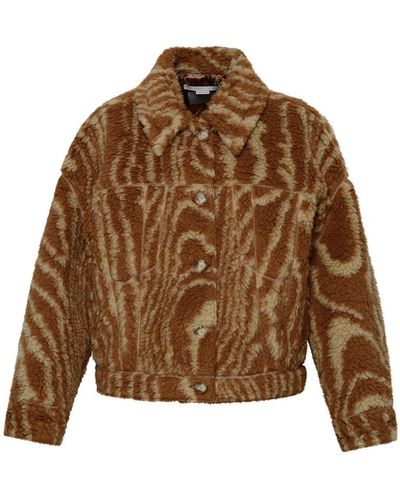 Stella McCartney Two-color Wool Blend Jacket - Brown