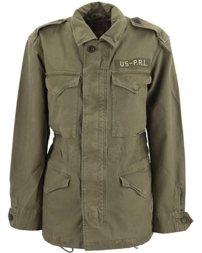 Polo Ralph Lauren Military Jacket In Split Twill - Green