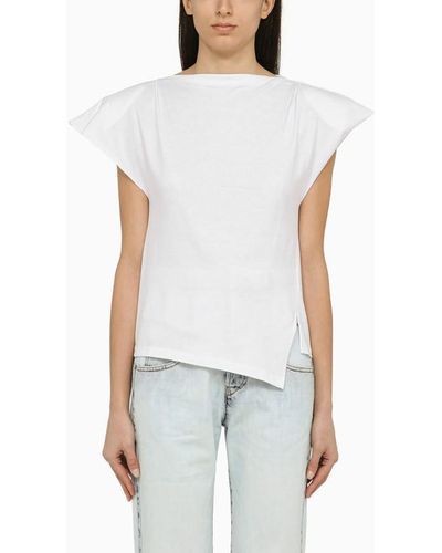 Isabel Marant Sebani White Asymmetrical T Shirt