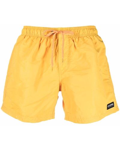 Sundek Logo-patch Swim Shorts - Yellow