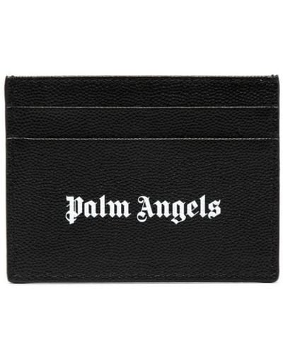 Palm Angels Leather Credit Card Casa - Black