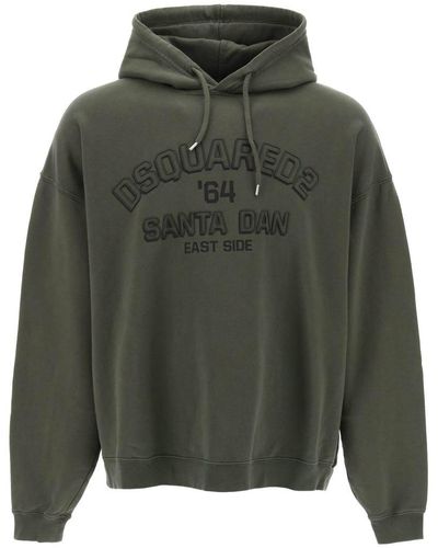 DSquared² Hoodie With Logo Print - Green