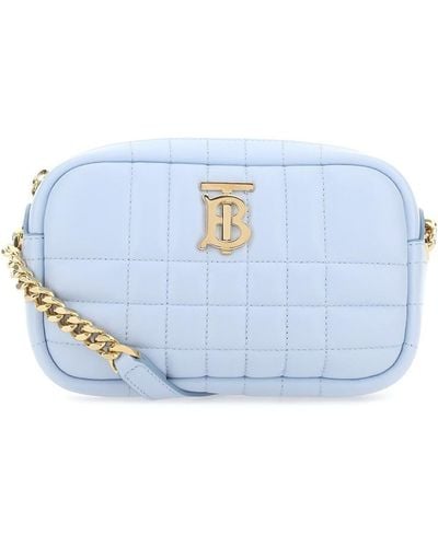 Burberry Quilted Leather Mini 'lola' Camera Bag - Blue