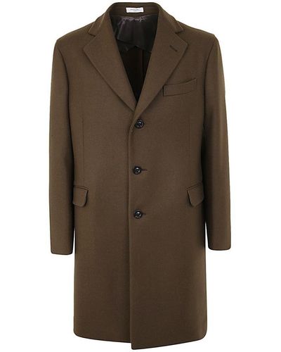 Boglioli Single Breasted Coat Clothing - Brown