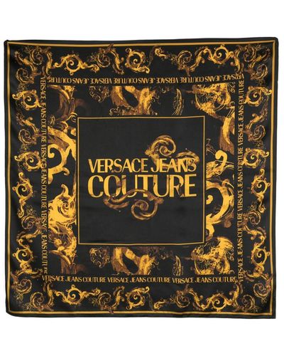 Versace Jeans Couture Silk Scarf - Metallic