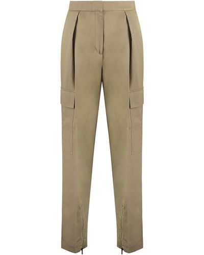 Calvin Klein Gabardine Cargo Trousers - Natural