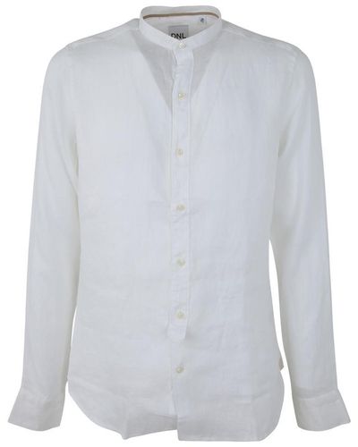 Dnl Korean Neck Shirt Clothing - White