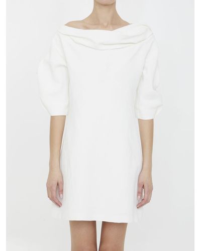 Jil Sander Linen And Viscose Dress - White