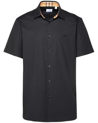 Burberry Black Stretch Cotton Shirt