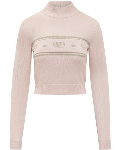 Chiara Ferragni Eye Sweater - White