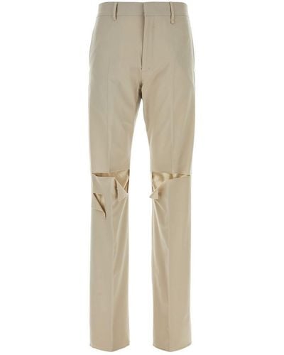 Givenchy Stone Tailored Pants With Wear - Natural