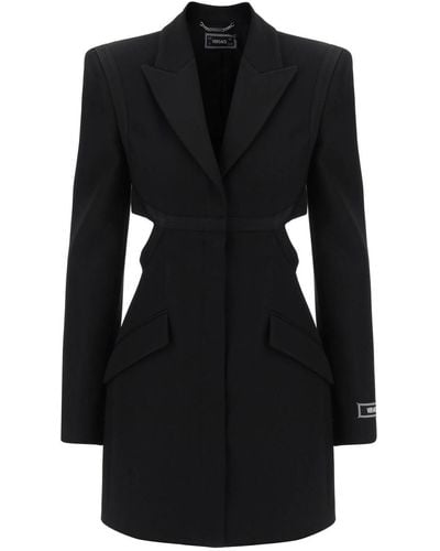 Versace Blazer Dress With Cut-outs - Black