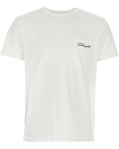 Purple Denim T-shirt - White