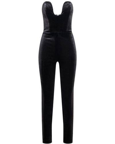 ACTUALEE Velvet Jumpsuit - Black