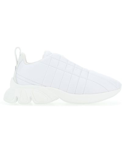 Burberry Quilted Leather Sneaker - White