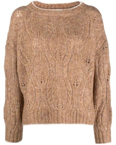 Liu Jo Cable-knit Sweater - Brown