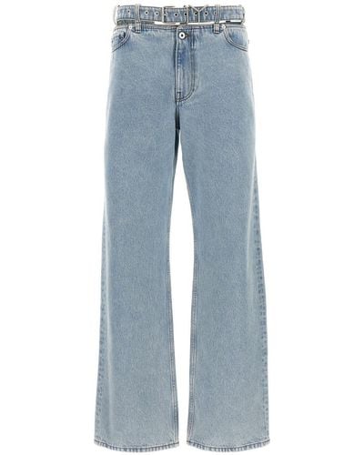 Y. Project 'Evergreen Y Belt' Jeans - Blue
