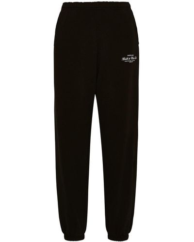 Sporty & Rich Sporty Brown Cotton Pants - Black