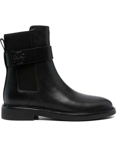 Tory Burch Double T 30mm Ankle Boots - Black