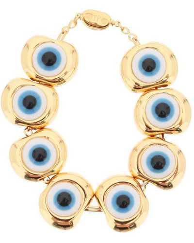 Timeless Pearly Bracelet With Eyes - Metallic