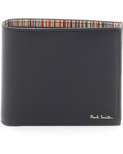 PS by Paul Smith Signature Stripe Bifold Wallet - Black