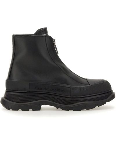 Alexander McQueen Leather Boot - Black