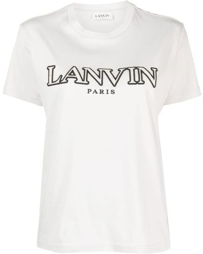 Lanvin Embroidered Logo T-shirt - White