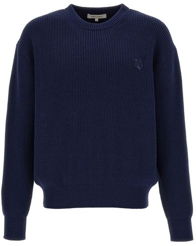 Maison Kitsuné 'Bold Fox Head' Sweater - Blue