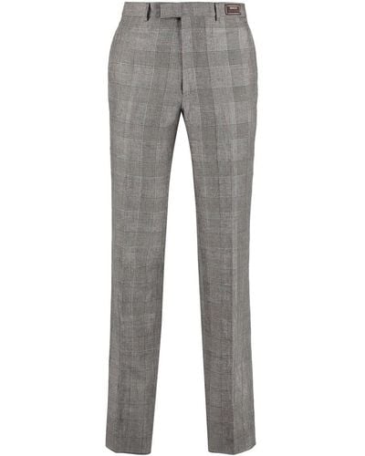 Gucci Wool Blend Tailored Trousers - Grey