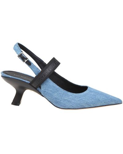 Vic Matié Fabric Court Shoes - Blue