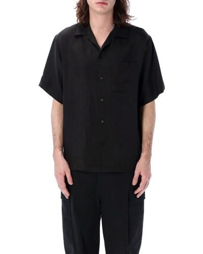 MSGM Viscose Bowling Shirt - Black