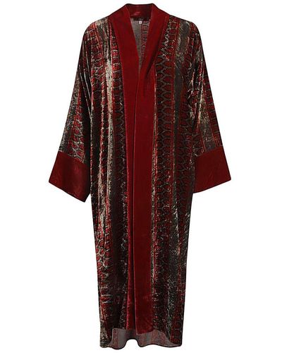 OBIDI Velvet Kimono - Red